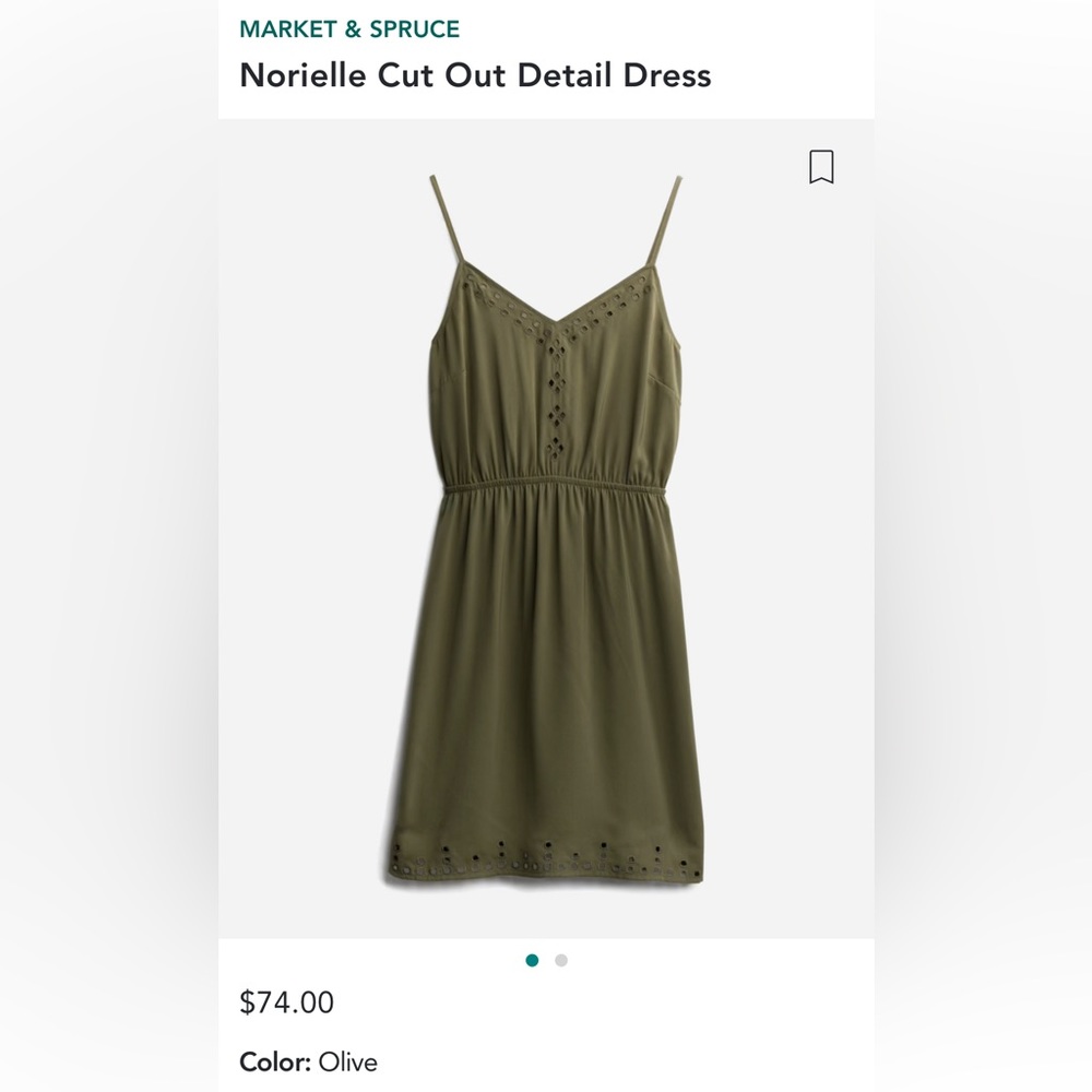 Market and Spruce Norielle cutout detail dress.sleeveless with adjustable straps